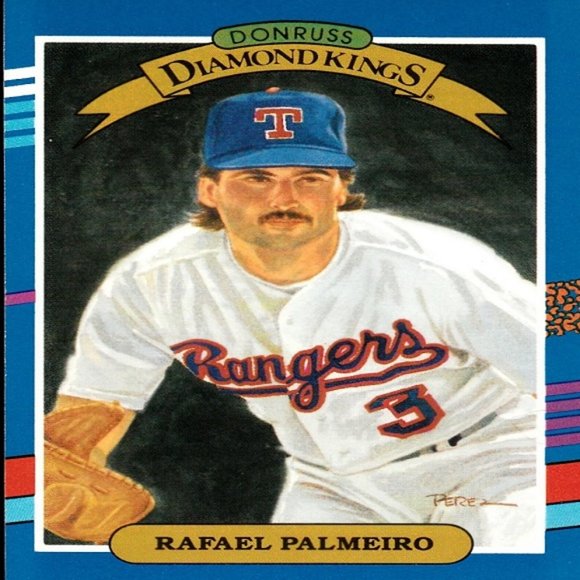 Rafael Palmeiro (Texas Rangers) 1990 Donruss Diamond Kings Card - Card Number 19 - Picture 1 of 2
